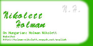 nikolett holman business card